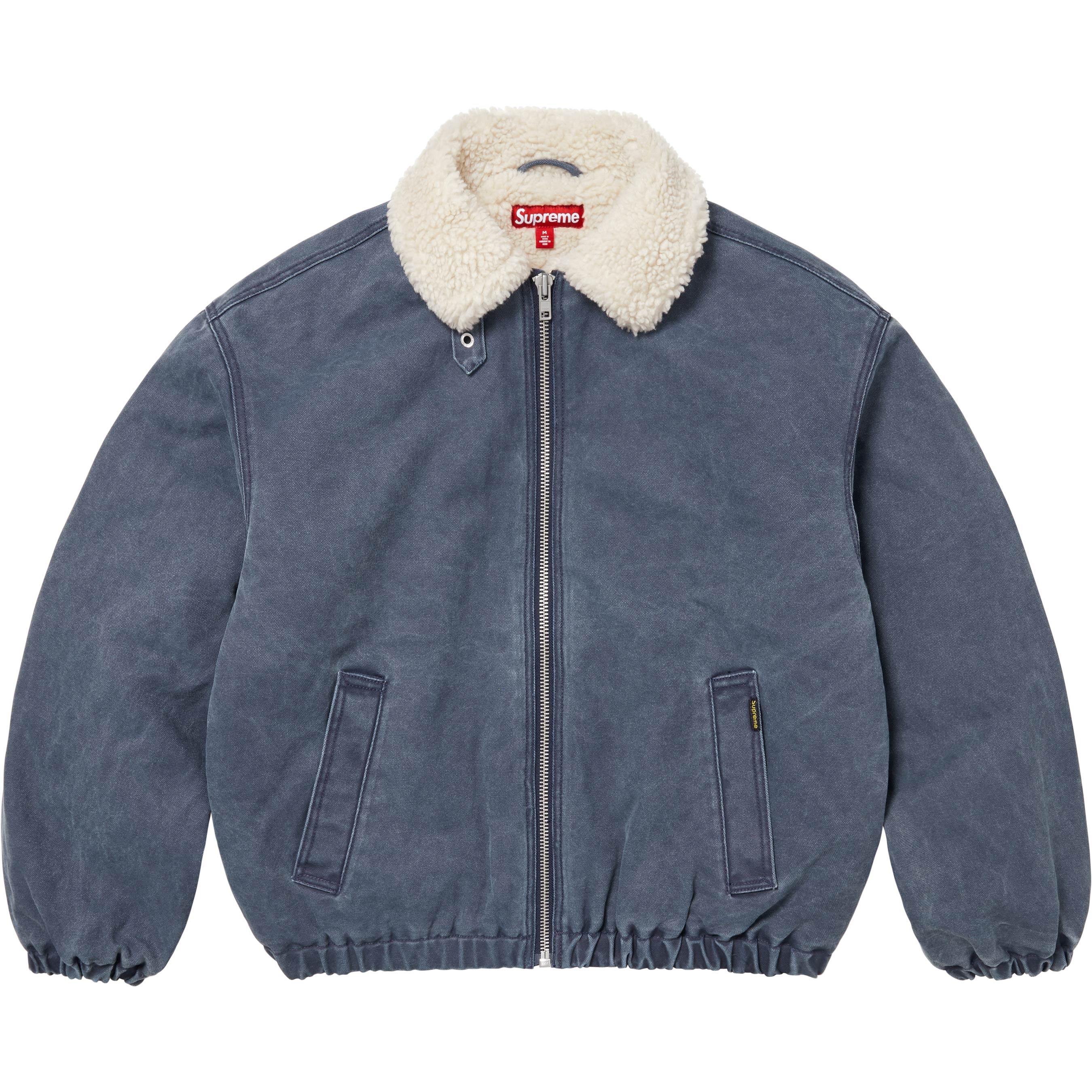 Faux Shearling Lined Bomber Jacket view 10